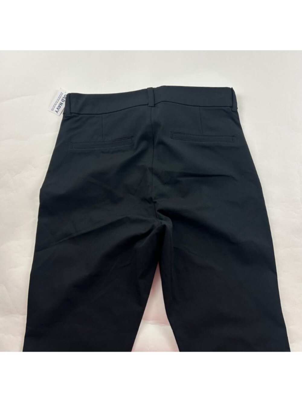 Old Navy Black Stretch Canvas High Rise Pixie Flare Pant 6 New - Picture 7 of 7